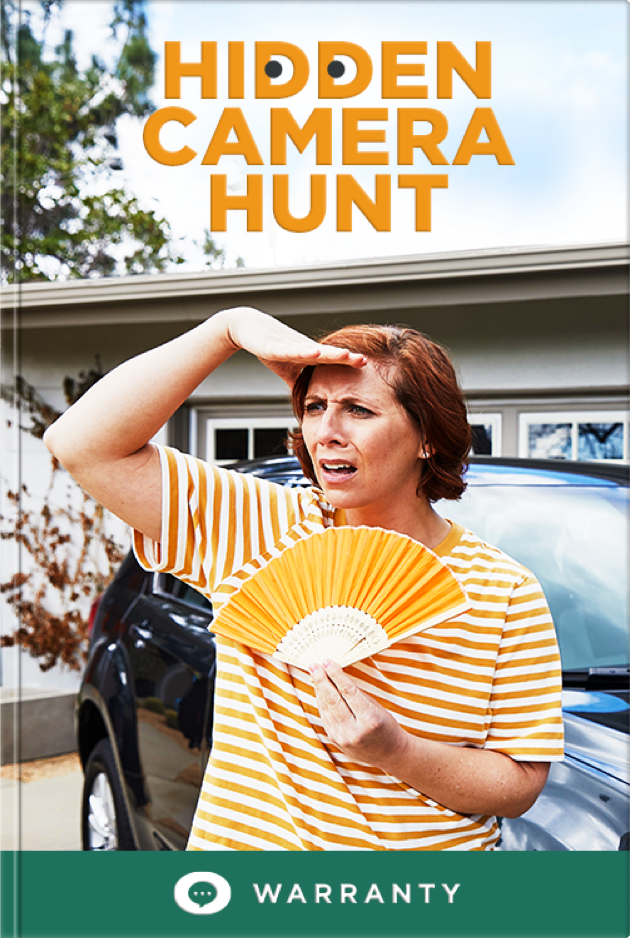 Book cover of Hidden Camera Hunt Warranty story