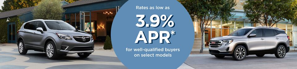Rates as low as 3.9% APR* for well-qualified buyers on select models