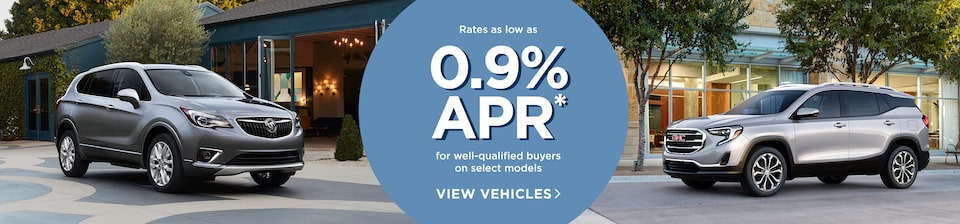 Rates as low as 0.9% APR* for well-qualified buyers on select models